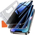thumbnail image 1 of wonima44 Privacy Screen Protector for iPhone 16e / iPhone 13 / iPhone 14/13 Pro 6.1 inch [Auto Dust Elimination] [Real 25° Anti Spy] Private Tempered Glass Film, [2 Pack], 1 of 1