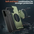 thumbnail image 2 of for Samsung Galaxy A55 Case with Kickstand [Military Grade Drop Protection] [Magnetic Compatible with Mag-Safe] Shockproof Phone Case with Secure Ring Holder for Samsung Galaxy A55, Green, 2 of 6