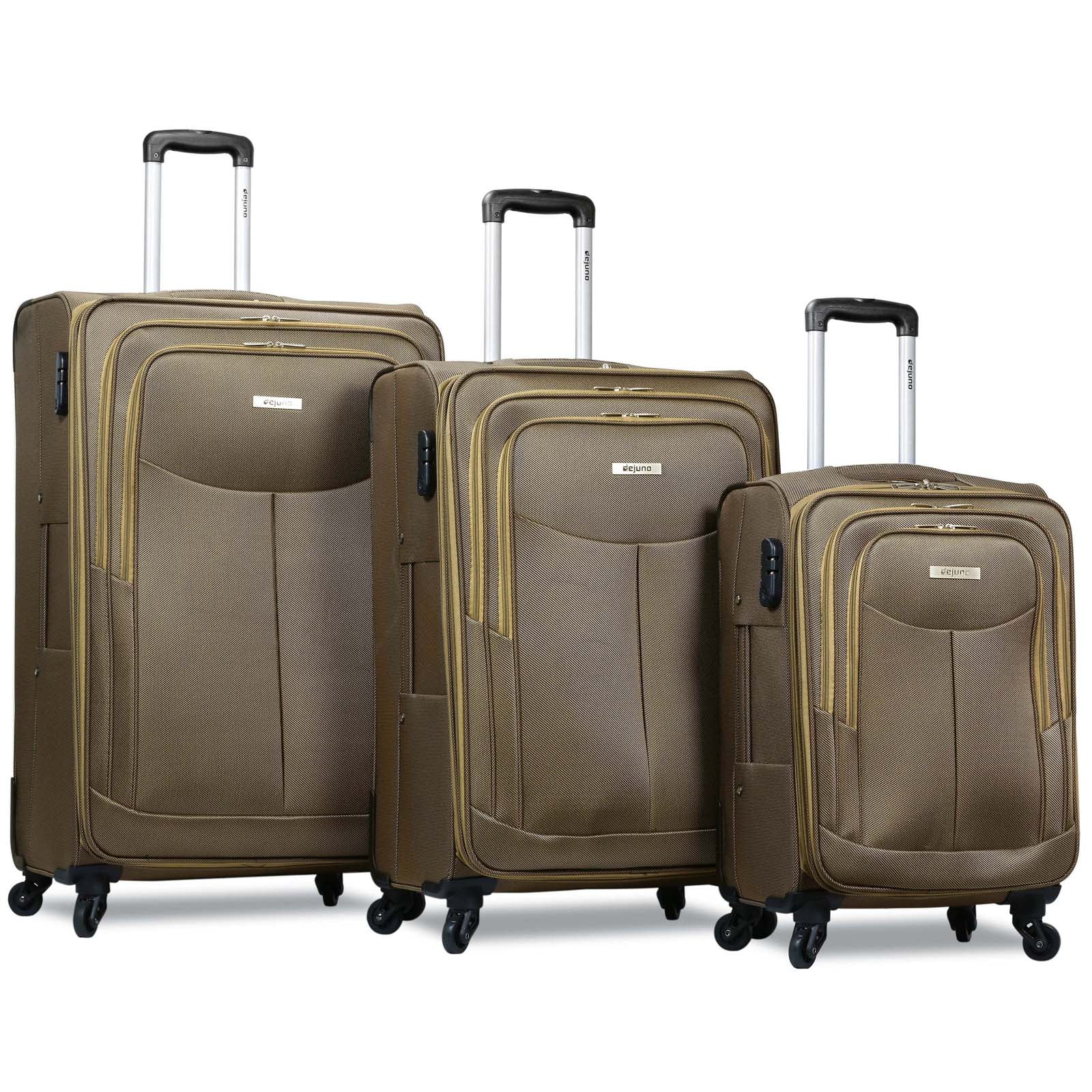 Dejuno The Legacy 3Piece Softside Lite Spinner Upright Luggage Set