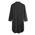 thumbnail image 2 of SWSMCLT Men's Long Sleeve Robe Loose Casual Bathrobe Long Pjs Cotton Thin Fall Summer House Coat Soft Comfy Black Small, 2 of 4