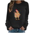 thumbnail image 2 of Meichang Chandails en Molleton de Noël pour Femmes Chemises Raglan Graphiques de Noël Manches Longues Col Rond Coupe Ample Blouse Tops, 2 of 6