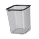 thumbnail image 5 of Papelera de basura con tapa abierta, cubo de hielo minimalista, 15 l, para baño negro y gris, 5 of 9