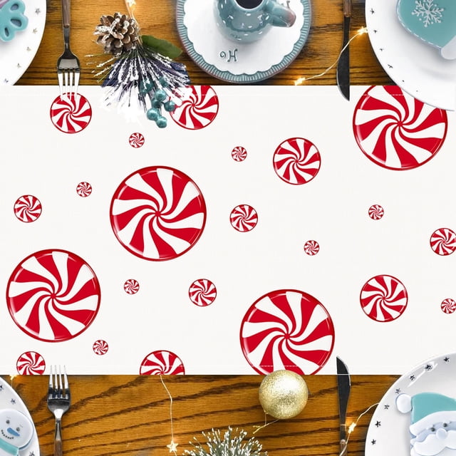 Fiudx Bandera de Mesa Navideña con Diseño de Muñeco de Nieve y Árbol, de Hierro Duradero, Versátil para Uso En Interiores y Exteriores, Ideal para Fiestas Navideñas, Ideal para Regalar, 1 Mantel.
