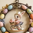 thumbnail image 6 of Wooowa Easter Bunny And Egg Hanging Ornaments With 2D Flat Designs, for Gifts Home Garden And Wall Decoration, 6 of 6