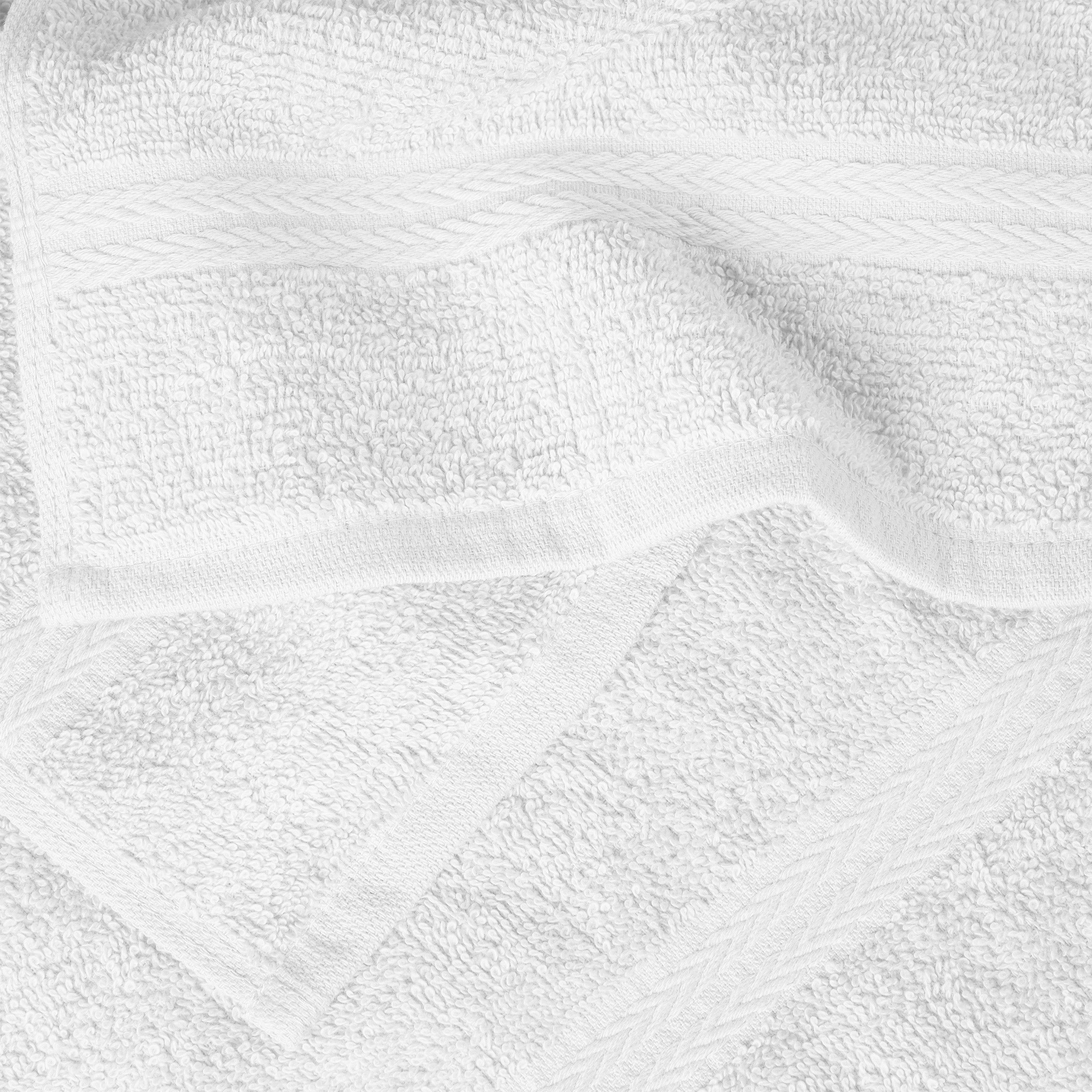 Superior Miami 100% Cotton Lightweight 6-Piece Towel Set, White