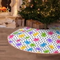thumbnail image 5 of Sikiie Bear And Polka Dot Nativity Christmas Tree Skirt, Jesus Christian Winter Holiday Tree Mat Decoration(30-48IN)36", 5 of 6