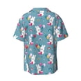 thumbnail image 4 of Goofa Rabbit And Rainbow Printed Men's Casual Short-sleeved Shirt,Lightweight Breathable Button-down,Summer Casual men's top,Versatile Fashion shirt-, 4 of 7