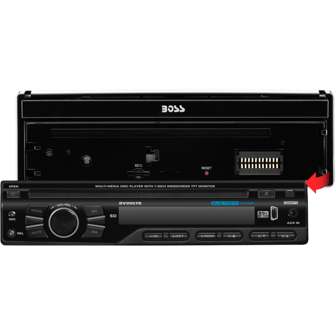 BOSS BVB9967RC - DVD receiver - display - 7" - touch screen - in-dash unit - Single-DIN - 85 Watts x 4 - image 4 of 7