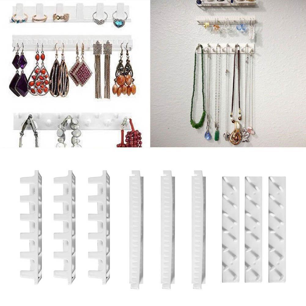 9pcs/set Jewelry Hooks Organizer HolderEarring Necklace Sticky Hanger Hooks Display Packaging Set Jewellery Rack Wall Stander S6J1 - image 2 of 9