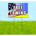thumbnail image 1 of Free Towing (18" x 24") Yard Sign, Includes Metal Step Stake, 1 of 6