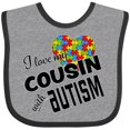thumbnail image 3 of Inktastic I Love My Cousin with Autism Boys or Girls Baby Bib, 3 of 4