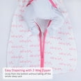 thumbnail image 6 of LollyBanks 0.5 TOG Cotton Toddler Sleep Sack, 2-Way Zipper, Wearable Blanket,Pink Child of God Print, 6 of 6