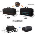 thumbnail image 2 of Bolsa de viaje Bagenerous 110 L/140 L, ampliable con 2 ruedas, color negro y naranja, 2 of 7
