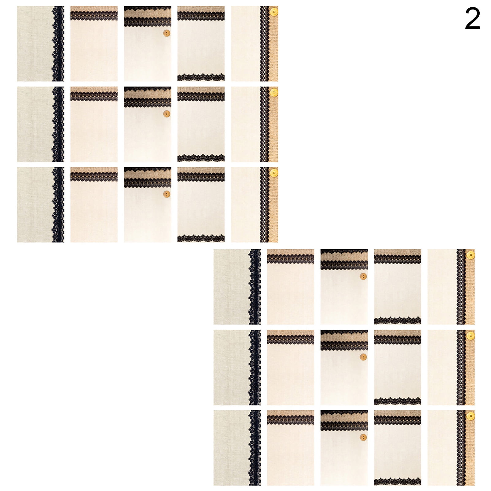 HEVIRGO 30Pcs Semi Clear Scrapbook Paper Smooth Surface Tearable Lace