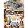 thumbnail image 5 of Gradient Grey Striped Table Cloth, Simple Farm Stripes Minimalist Waterproof Tablecloth for Square Tables, Reusable Washable Fabric Table Cover for Restaurant Kitchen Dining Tables 60"x60", 5 of 6