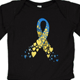 thumbnail image 4 of Inktastic Down Syndrome Awareness Blue and Yellow Hearts Ribbon Boys or Girls Long Sleeve Baby Bodysuit, 4 of 5