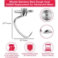 thumbnail image 4 of Dough Hook for KitchenAid Stand Mixer 4.5QT and 5QT, Stainless Steel Mixer Dough Attachments for Kitchenaid, Dishwasher Safe, 4 of 7