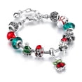 thumbnail image 1 of Pulsera navideña para mujer Santa Claus Jingle Bell Stocking Bow Dangle Bracelet Christmas Tree Snowflake JAMW Sencillez, 1 of 4