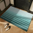 thumbnail image 4 of Matoen Blue Striped Rug - 16"x24" Front Door Mat Outdoor, Welcome Mats Rug Outdoor, Washable Front Porch Rug Layered Doormats for Front Patio Farmhouse Entryway Kitchen Laundry Room, 4 of 6