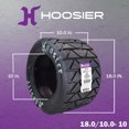 thumbnail image 2 of Hoosier Flat Track & TT (Tourist Trophy) Tire 18.0X10.0-10 - 16115RD20 for ATV Tire & Off-Road Racing with Hoosier Keychain, 2 of 9