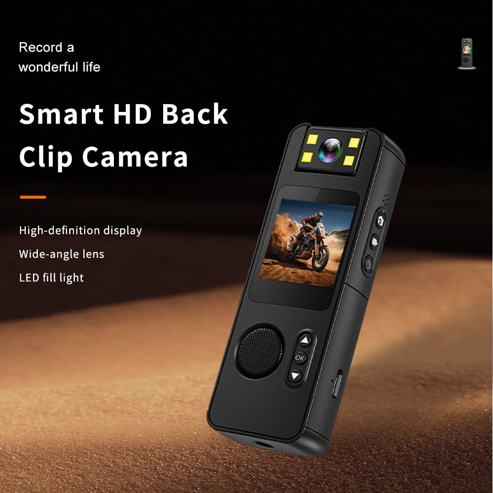 Wiher Body Camera with Audio and Video Recording, 1080P FHD Pocket Camera with 180° Rotating Lens and Night Vision Function, Wearable Camcorder for Cycling, Travel, Outdoor(64GB)