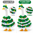 thumbnail image 4 of KuKeDi 2-Piece 23 inch Porch Goose Outfit, Christmas Tree Dress and Star Hat for Goose Statue, 4 of 7