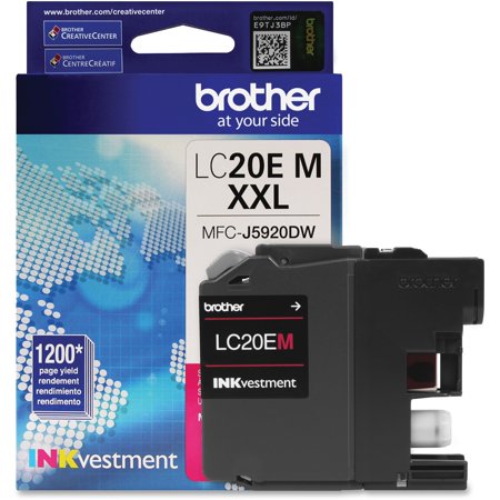UPC: 0012502640943 | Brother LC20EM Brother LC-20EM Ink Cartridge – Magenta – Inkjet – Super High Yield – 1200 Page – 1 Pack – OEM
