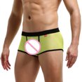thumbnail image 1 of Vedolay Ladies Underpants Men's String Bikini Underwear Thin Pouch Triangle Bikini Briefs,Yellow L, 1 of 5