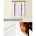 thumbnail image 5 of Orange Yellow Fall Tie Up Curtains for Kitchen Bathroom Bedroom Windows 63 Inch Length, Pumpkins Harvest Botanical Thanksgiving Black Balloon Drape Curtains Shade Rod Pocket Curtain Panel, 52"x63", 5 of 7