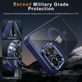 thumbnail image 4 of Magnetic for iPhone 15 Pro Max Case Clear [MagSafe Compatible] with Enhanced Camera Protection [Mil-Grade Drop Proof] Non-Yellowing Slim Protective Case (Navy Blue), 4 of 12