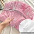 thumbnail image 4 of Twin Sze Fitted Sheet Set - Pink Snowflake Christmas 2 Piece Bedding Sets 16" Deep Pocket Fitted Sheet with 1 Pillowcase, Winter Xmas Snowflake Brushed Microfiber Hotel Luxury Bed Sheets, 4 of 9