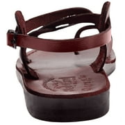 Holy Land Market Men/Women Biblical Jesus Leather Sandals/Slides From Jerusalem (Jesus Style IV) (41 M EU)