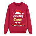 thumbnail image 1 of AWZXDE Christmas Pajamas Pyjama Familial de Noël Shorts à Lettres Imprimées Manches Longues Col Rond Chandail à Capuchon Homme,m, 1 of 6