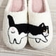 thumbnail image 2 of Suaves Nube Felpa Con Vaca Y Gato Antideslizantes Cómodas para Hombres Mujeres, 2 of 9