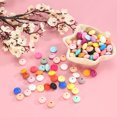 thumbnail image 4 of Uxcell 180 Pcs Bulk Silicone Lentil Beads, 12mm Silicone Abacus Beads Colorful Lanyard Beads Loose Beads Crafts for Necklace Bracelet Making Jewelry Keychain Accessories, Rose Red, 4 of 6