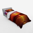 thumbnail image 3 of Ambesonne Romantic Bedding Set 4 Pcs, Colorful Beach Sunset, Queen, Orange Purple, 3 of 3