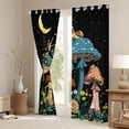 thumbnail image 3 of Feelyou Kawaii Jungle Mushroom Curtains Pack of 2 (42x84 Each) for Teens, Cartoon Snail Curtains Blackout, Rustic Farmhouse Bedroom Curtains, Blackout Curtains Bedroom Decor, 3 of 6