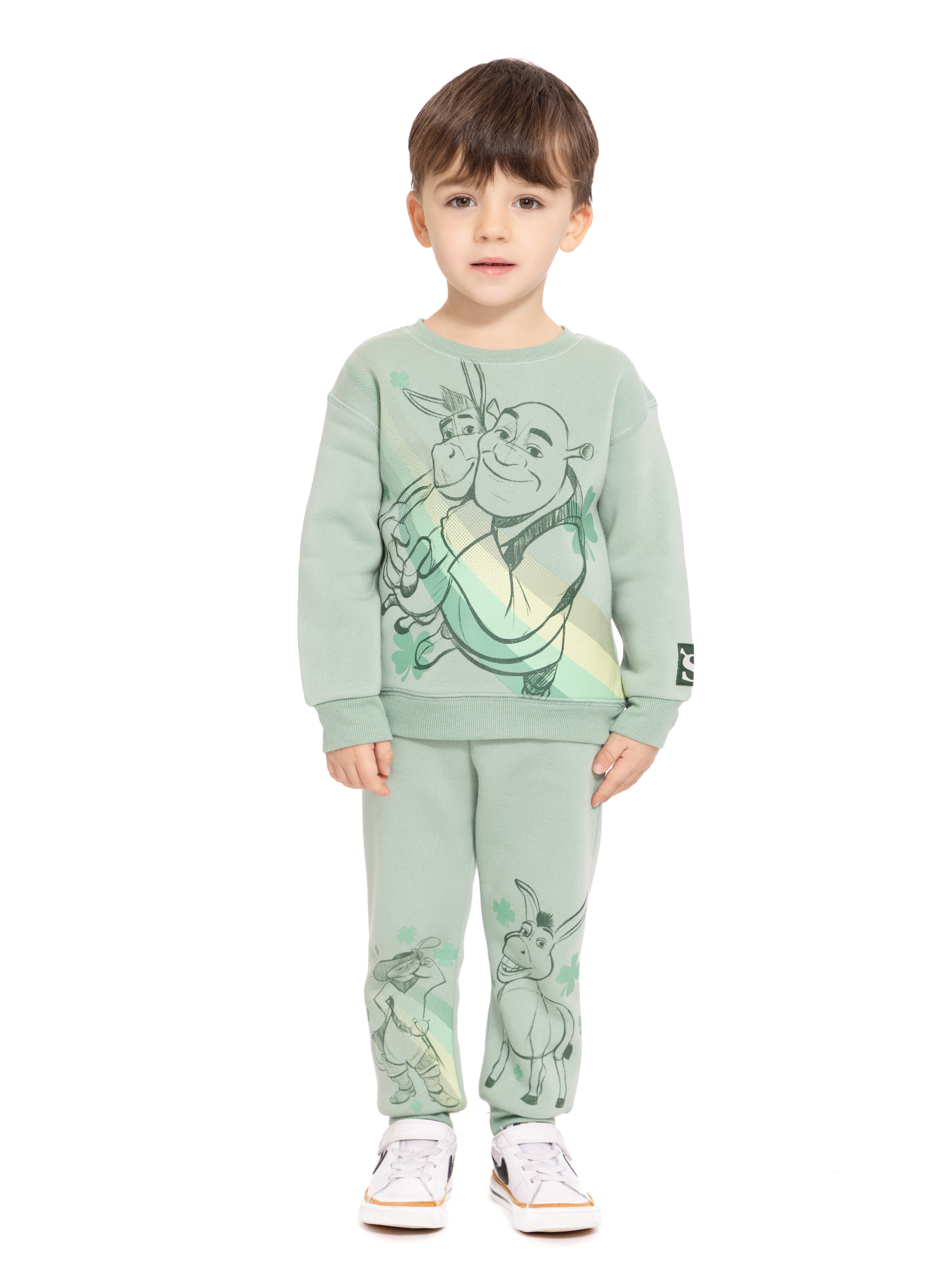 St Patrick’s Day Shrek Unisex Toddler Graphic Sweatshirt and Sweatpants Set, 2-Piece, Sizes 12M-5T
