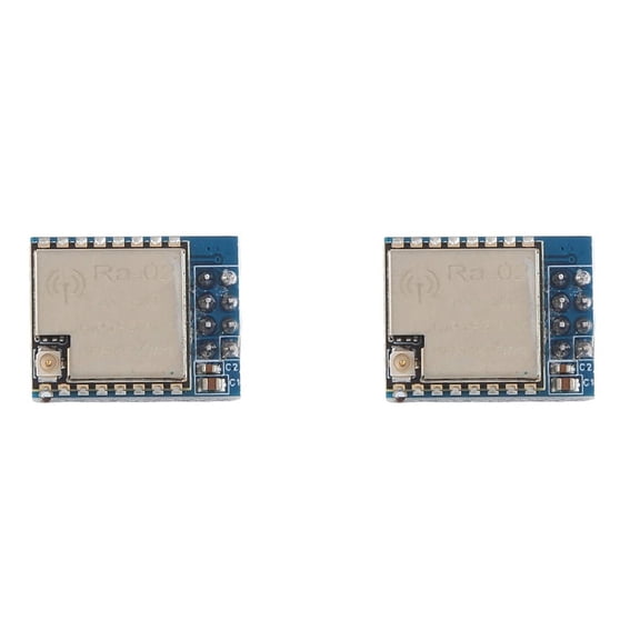 2X Development Board Module SX1278 LORA Spread Spectrum Wireless Module/433MHZ Wireless Serial/UART Interface,2x RA-02 Development Board Module (Soldering Pins)