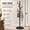 Black Cactus 8 Hooks, variant on Modern Metal Coat Rack Stand with Natural Marble Base, Heavy Duty Freestanding Coat Rack with 8 Hooks, Gold Cactus Design for Bags, Jackets, Entryway and Office
