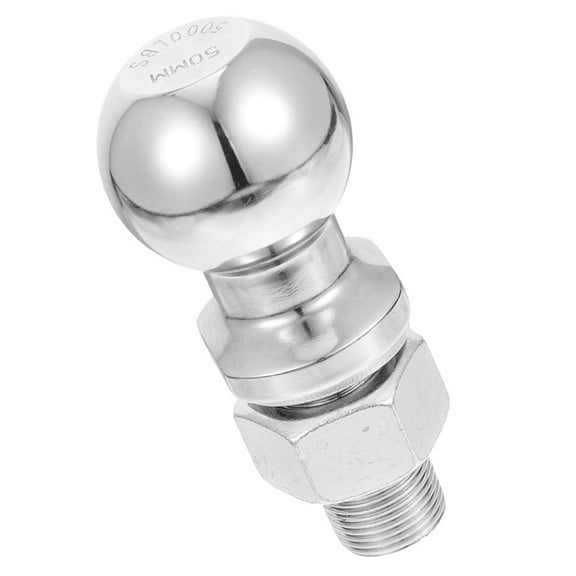 DRAFIDEEP 1Set Silver Trailer Hitch Ball for Yacht Trailer Accessory Transportation 12.00X5.00X2.20Cm
