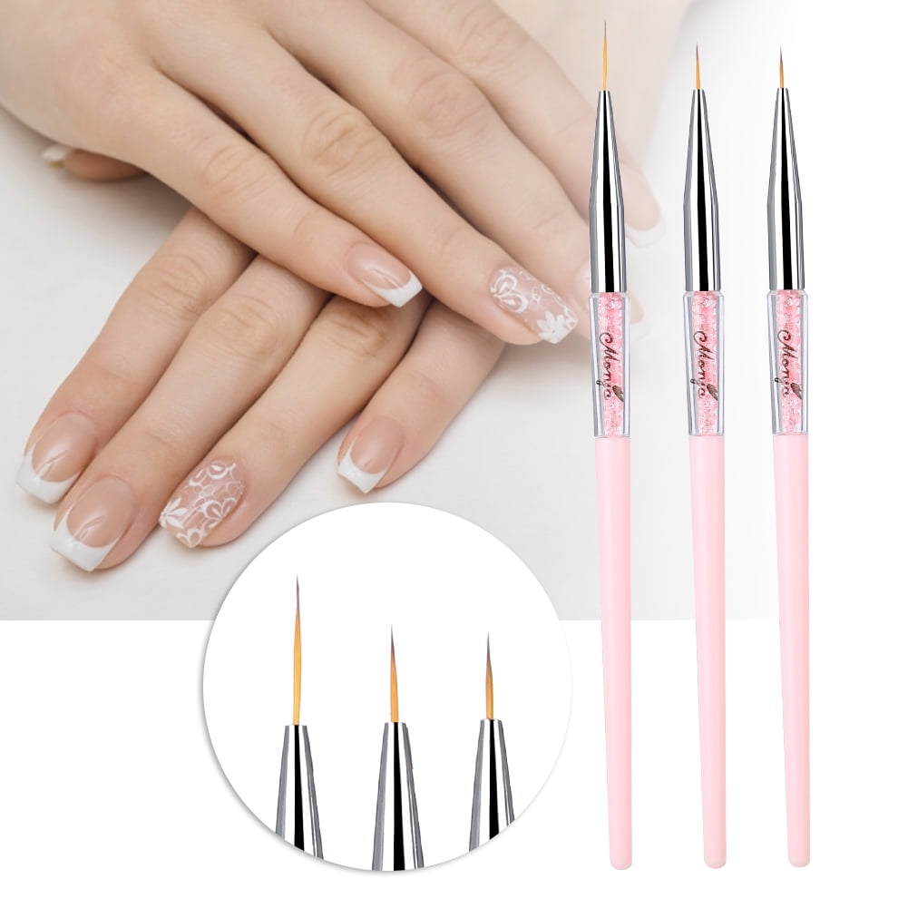 LYUMO 3pcs Nail Art Dotting Liner Brush UV Gel Painting Pen Drawing