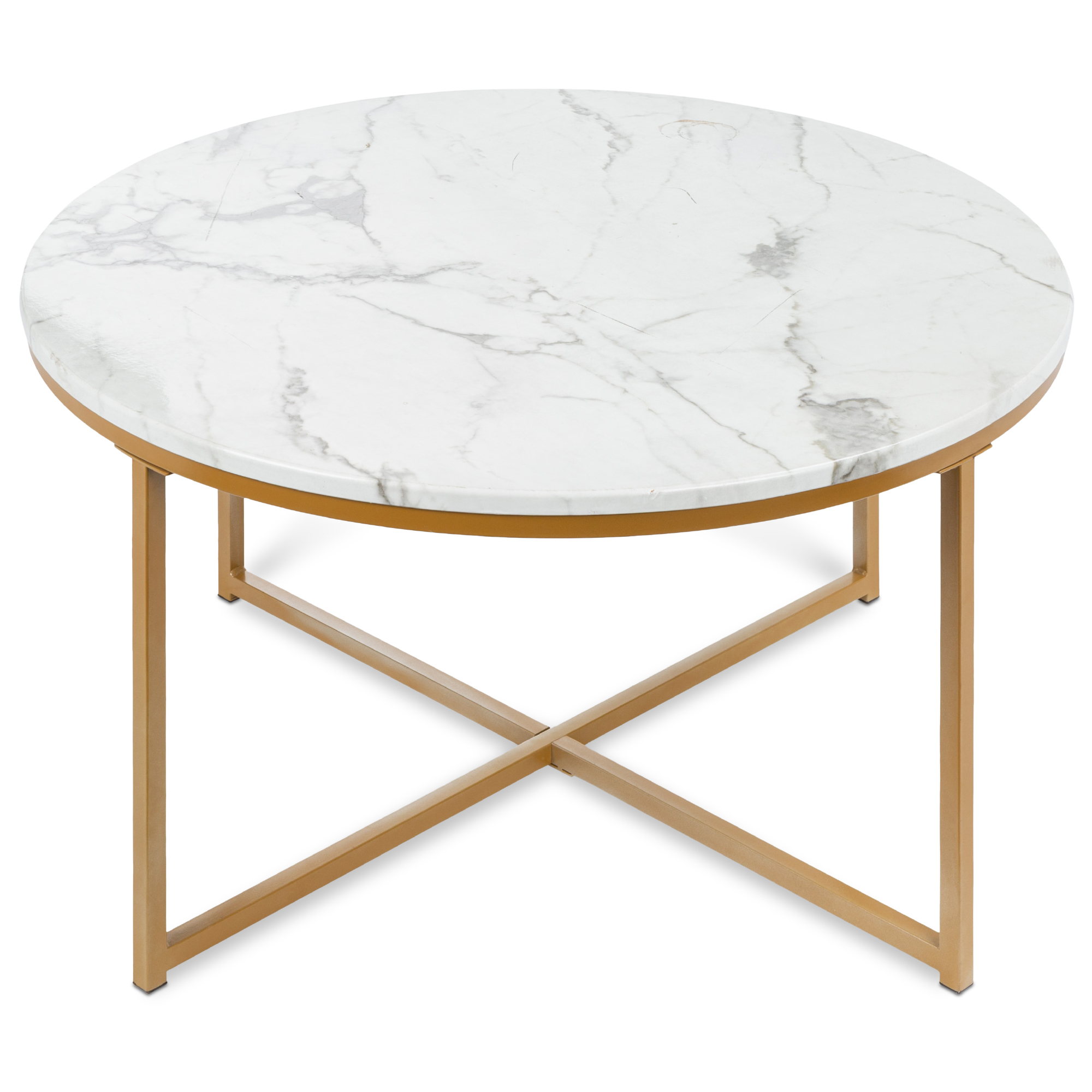 Buy Best Choice Products 36in Faux Marble Modern Living Room Round Accent Side Coffee Table W Metal Frame
