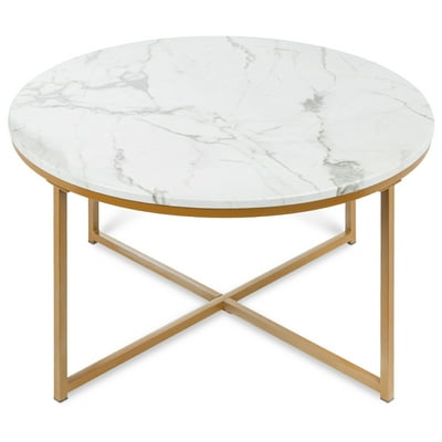 Buy Best Choice Products 36in Faux Marble Modern Living Room Round Accent Side Coffee Table W Metal Frame