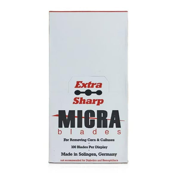 Yimart 100 piezas de acero inoxidable cortador de maíz raspador de cuchillas de afeitar para cutículas piel muerta removedor de callos