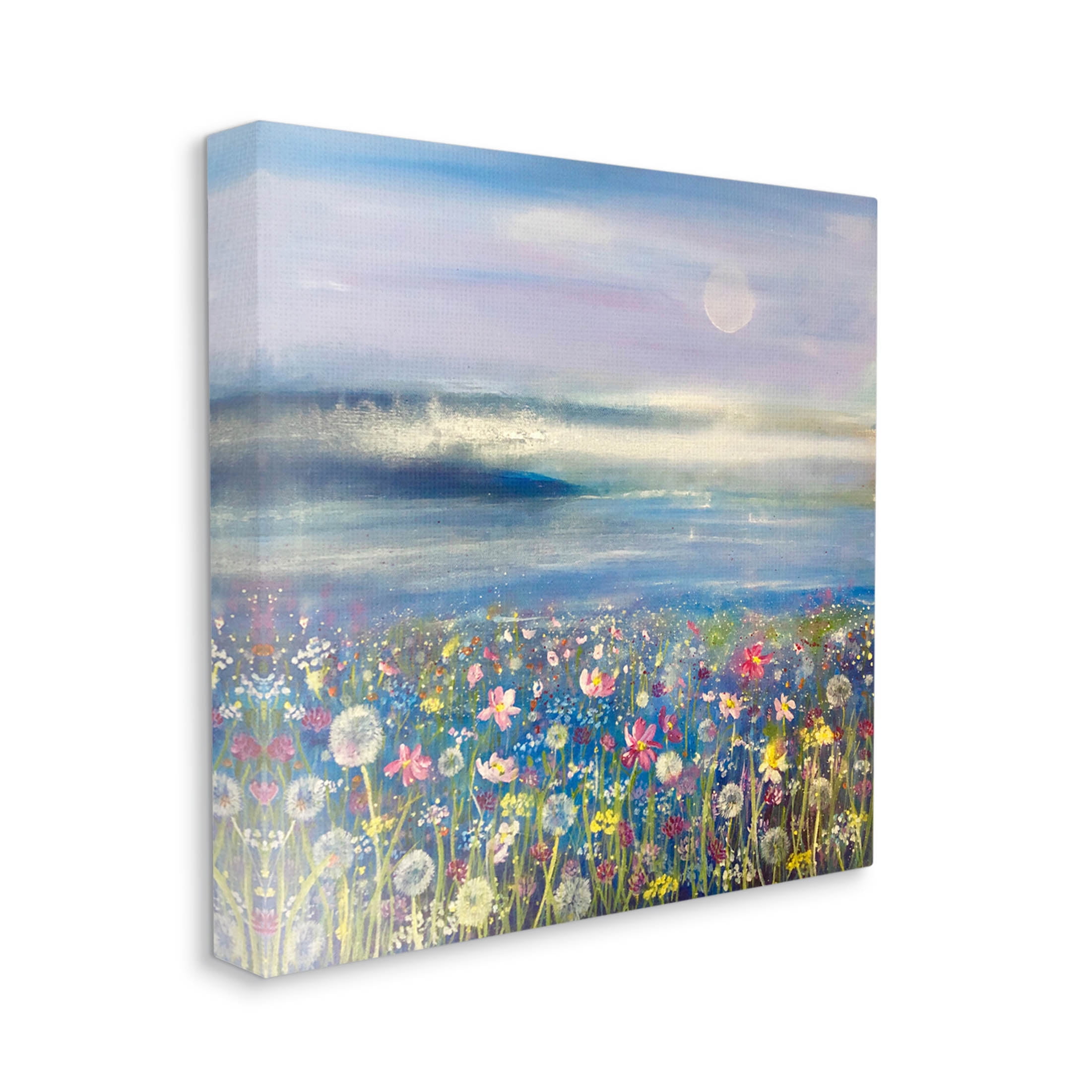 Stupell Industries Moonlit Lake Meadow Painting Gallery Wrapped Canvas Print Wall Art, Design by Emma Catherine Debs