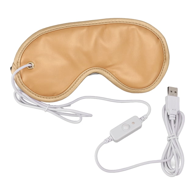 Mascarilla eléctrica calentada por USB para ojos, compresa de vapor caliente para dormir, ojos secos, hinchazón y ojeras.