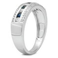 thumbnail image 2 of Dazzlingrock Collection 14K Round Blue Sapphire & White Diamond Ladies Anniversary Wedding Band, White Gold, Size 8.5, 2 of 4