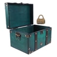 thumbnail image 2 of KAKOWELY Vintage Box Decorative Retro Treasure Storage Box for Dormitory Home Trinket Storage Box with Lock,9.84"X6.69"X6.1", 2 of 5