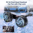 thumbnail image 2 of SHENMO Dual-Head Headrest Car Fan - 5V 2A USB Cooler with 3 Speeds, Adjustable Clip Lock for Rear and Front Seat, 360° Rotation Auto Cooling Fan, 2 of 5